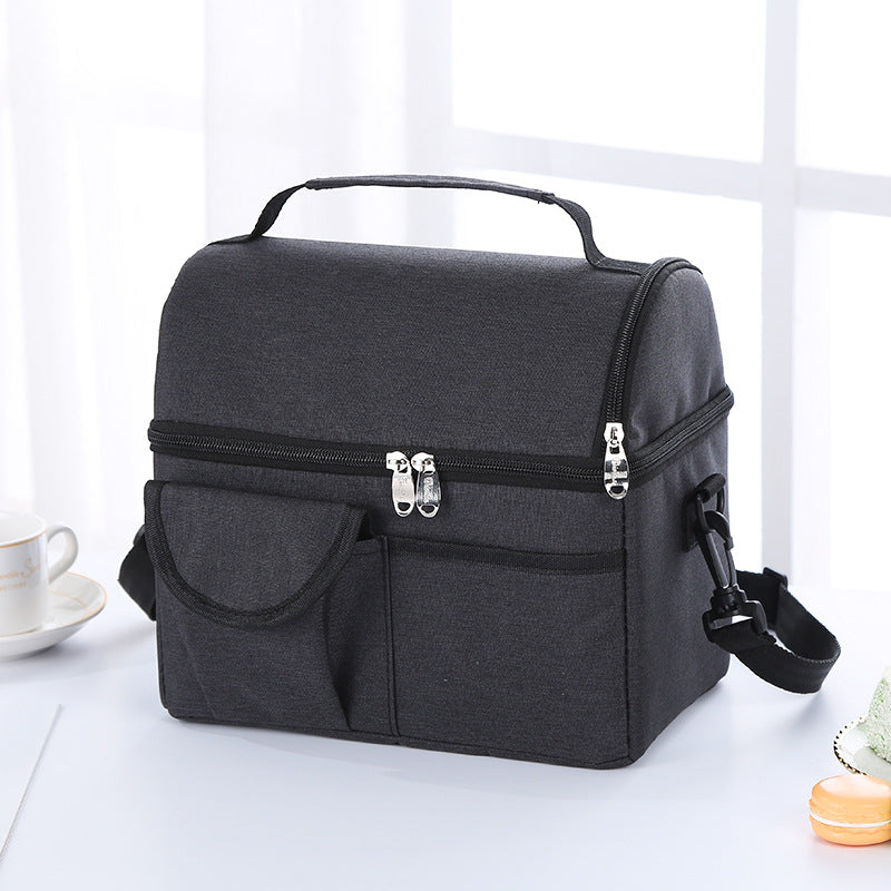 Black Arctic Nut Insulated Carry Bag with zipped compartments, carry handle and shoulder strap.
