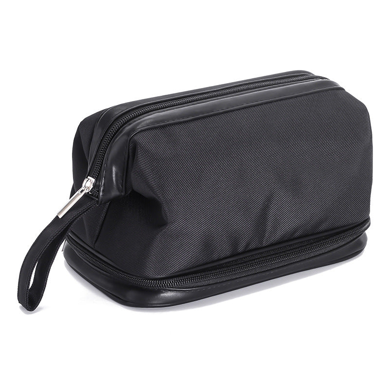 Black Arctic Nut Wash Bag with a separate bottom zip compartment.