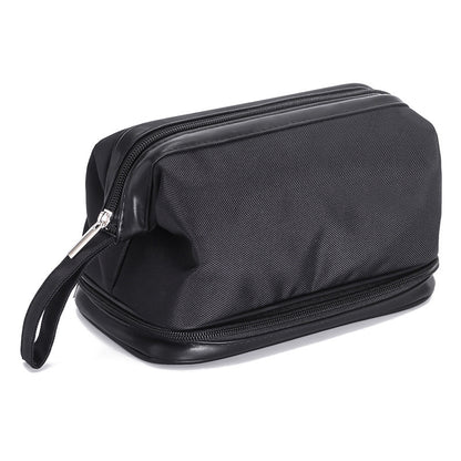 Black Arctic Nut Wash Bag with a separate bottom zip compartment.